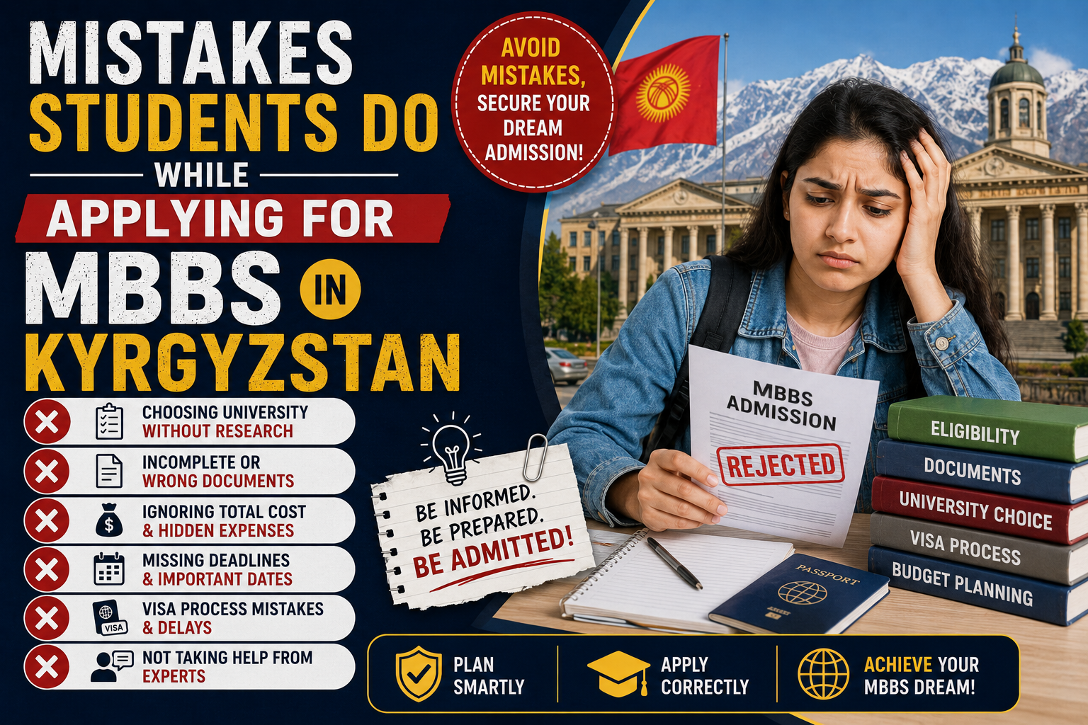 Mistakes Students Do While Applying for MBBS in Kyrgyzstan